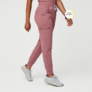 Figs Zamora Jogger HIGH WAISTED Scrub Pants- XL mauve